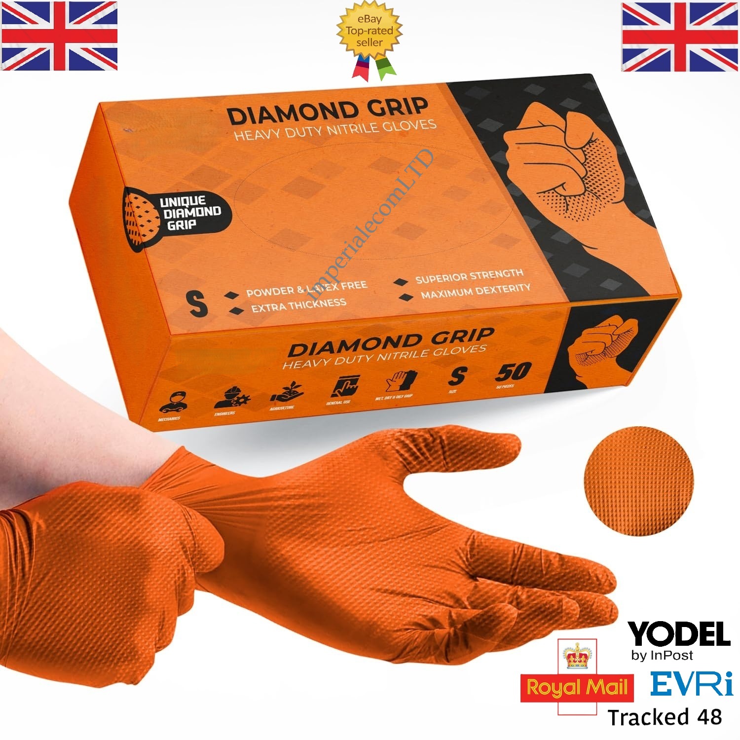 Nitrile Diamond Grip Gloves